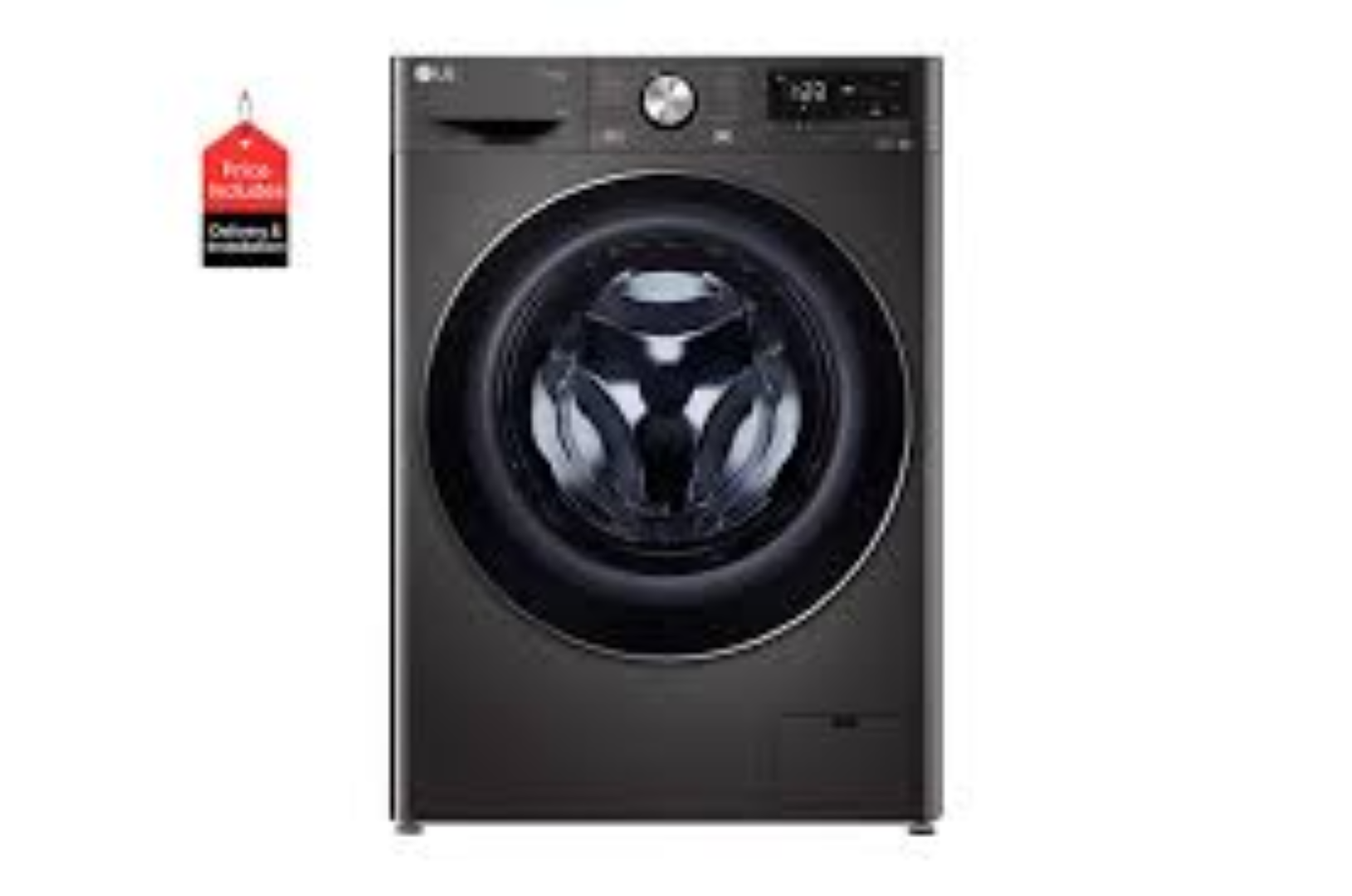 LG F4R5VGG2E-9/5kg  VIVACE Washer/Dryer - Black Steel